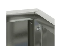 Maceta para Jardín | Jardinera | Macetero 100 x 100 x 50 cm Acero galvanizado Plateado