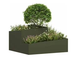 Macetero-Maceta para Jardín | Jardinera | Macetero oliva 80 x 80 x 50 cm Verde