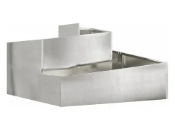 Macetero-Maceta para Jardín | Jardinera | Macetero 80 x 80 x 50 cm Acero inoxidable Plateado