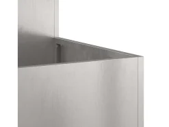 Maceta para Jardín | Jardinera | Macetero 80 x 80 x 48 cm Acero inoxidable Plateado Sale
