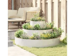 Macetero-Maceta para Jardín | Jardinera | Macetero 120 x 120 x 20 cm Acero inoxidable Plateado