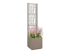Macetero-Maceta para Jardín | Jardinera | Macetero 36 x 36 x 140 cm Polipropileno Gris
