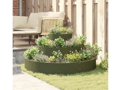 Hot Maceta para Jardín | Jardinera | Macetero oliva 120 x 120 x 20 cm Acero Verde
