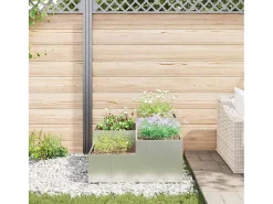Maceta para Jardín | Jardinera | Macetero 80 x 80 x 48 cm Acero galvanizado Plateado Hot