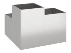 Maceta para Jardín | Jardinera | Macetero 100 x 100 x 60 cm Acero inoxidable Plateado Outlet