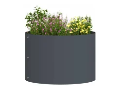Macetero-Maceta para Jardín | Jardinera | Macetero Antracita 30 x 30 x 20 cm Acero Gris