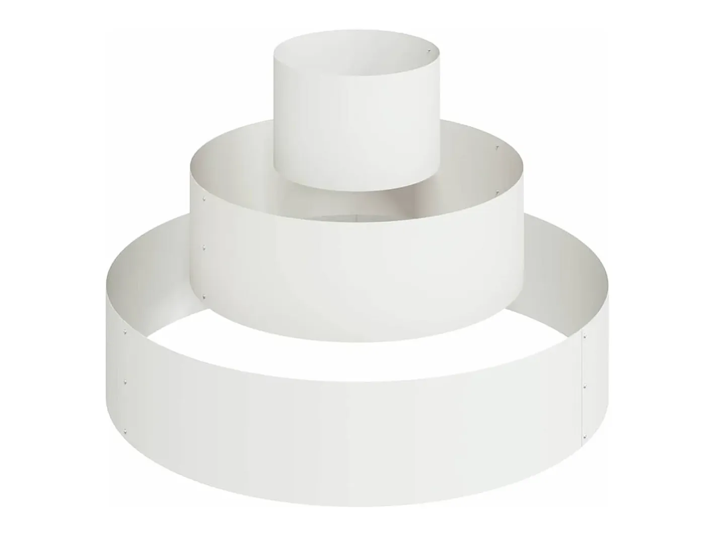 Clearance Maceta para Jardín | Jardinera | Macetero 90 x 90 x 20 cm Acero Blanco