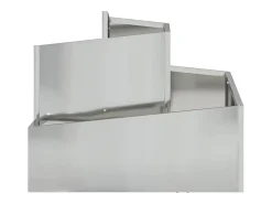 Macetero-Maceta para Jardín | Jardinera | Macetero 60 x 60 x 50 cm Acero galvanizado Plateado