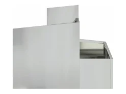 Macetero-Maceta para Jardín | Jardinera | Macetero 60 x 60 x 50 cm Acero galvanizado Plateado