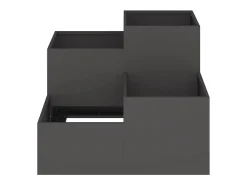 Maceta para Jardín | Jardinera | Macetero 100 x 100 x 60 cm Acero Negro