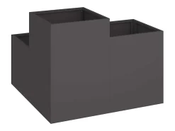 Maceta para Jardín | Jardinera | Macetero 100 x 100 x 60 cm Acero Negro