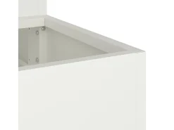 Maceta para Jardín | Jardinera | Macetero 90 x 90 x 35 cm Acero Blanco