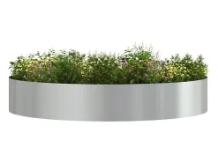 New Maceta para Jardín | Jardinera | Macetero 120 x 120 x 20 cm Acero galvanizado Plateado