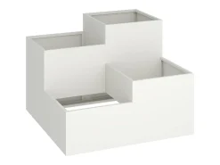 Macetero-Maceta para Jardín | Jardinera | Macetero 80 x 80 x 60 cm Acero Blanco