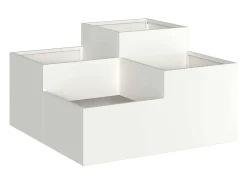 Hot Maceta para Jardín | Jardinera | Macetero 80 x 80 x 48 cm Acero Blanco