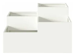 Hot Maceta para Jardín | Jardinera | Macetero 80 x 80 x 48 cm Acero Blanco