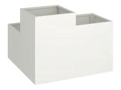 Maceta para Jardín | Jardinera | Macetero 100 x 100 x 60 cm Acero Blanco
