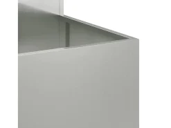 Macetero-Maceta para Jardín | Jardinera | Macetero 100 x 100 x 60 cm Acero galvanizado Plateado