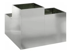 Macetero-Maceta para Jardín | Jardinera | Macetero 100 x 100 x 60 cm Acero galvanizado Plateado