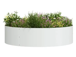 Maceta para Jardín | Jardinera | Macetero 80 x 80 x 20 cm Acero Blanco New