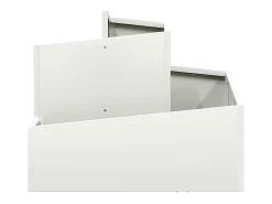 Best Maceta para Jardín | Jardinera | Macetero 60 x 60 x 50 cm Acero Blanco