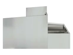 Macetero-Maceta para Jardín | Jardinera | Macetero 80 x 80 x 50 cm Acero galvanizado Plateado