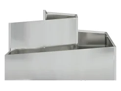 Macetero-Maceta para Jardín | Jardinera | Macetero 80 x 80 x 50 cm Acero galvanizado Plateado