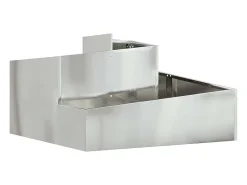 Macetero-Maceta para Jardín | Jardinera | Macetero 80 x 80 x 50 cm Acero galvanizado Plateado