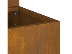 Macetero-Maceta para Jardín | Jardinera | Macetero Oxidado 90 x 90 x 35 cm Acero oxidado Naranja
