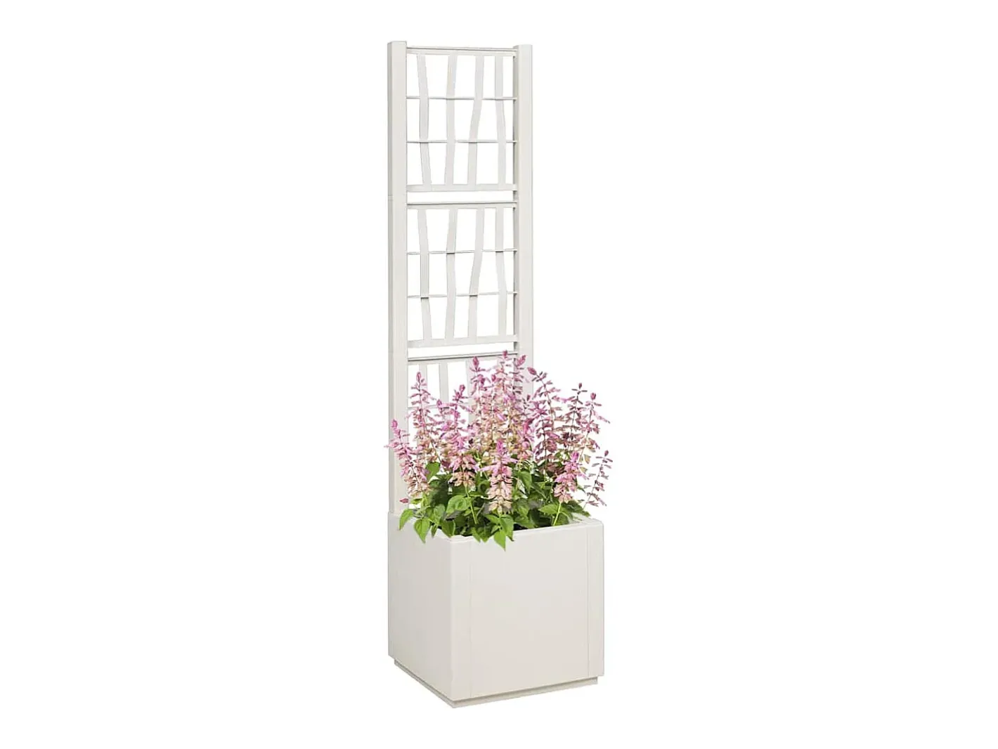 Best Maceta para Jardín | Jardinera | Macetero 36 x 36 x 140 cm Polipropileno Blanco