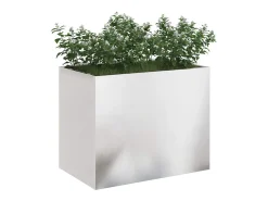 Maceta para Jardín | Jardinera | Macetero 50 x 32 x 40 cm Acero inoxidable Plateado Hot