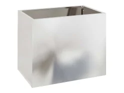 Maceta para Jardín | Jardinera | Macetero 50 x 32 x 40 cm Acero inoxidable Plateado Hot