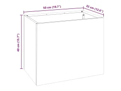 Maceta para Jardín | Jardinera | Macetero 50 x 32 x 40 cm Acero inoxidable Plateado Hot