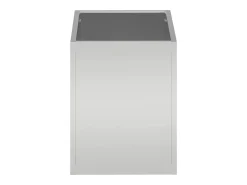 Macetero-Maceta para Jardín | Jardinera | Macetero 50 x 32 x 40 cm Acero galvanizado Plateado