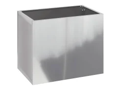 Macetero-Maceta para Jardín | Jardinera | Macetero 50 x 32 x 40 cm Acero galvanizado Plateado