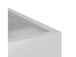 Macetero-Maceta para Jardín | Jardinera | Macetero 50 x 32 x 40 cm Acero galvanizado Plateado