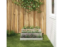 Maceta para Jardín | Jardinera | Macetero 90 x 90 x 35 cm Acero inoxidable Plateado