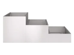 Maceta para Jardín | Jardinera | Macetero 90 x 90 x 35 cm Acero inoxidable Plateado