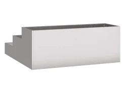 Maceta para Jardín | Jardinera | Macetero 90 x 90 x 35 cm Acero inoxidable Plateado