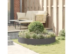 Maceta para Jardín | Jardinera | Macetero 120 x 120 x 20 cm Acero Negro