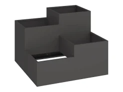 Macetero-Maceta para Jardín | Jardinera | Macetero 80 x 80 x 60 cm Acero Negro