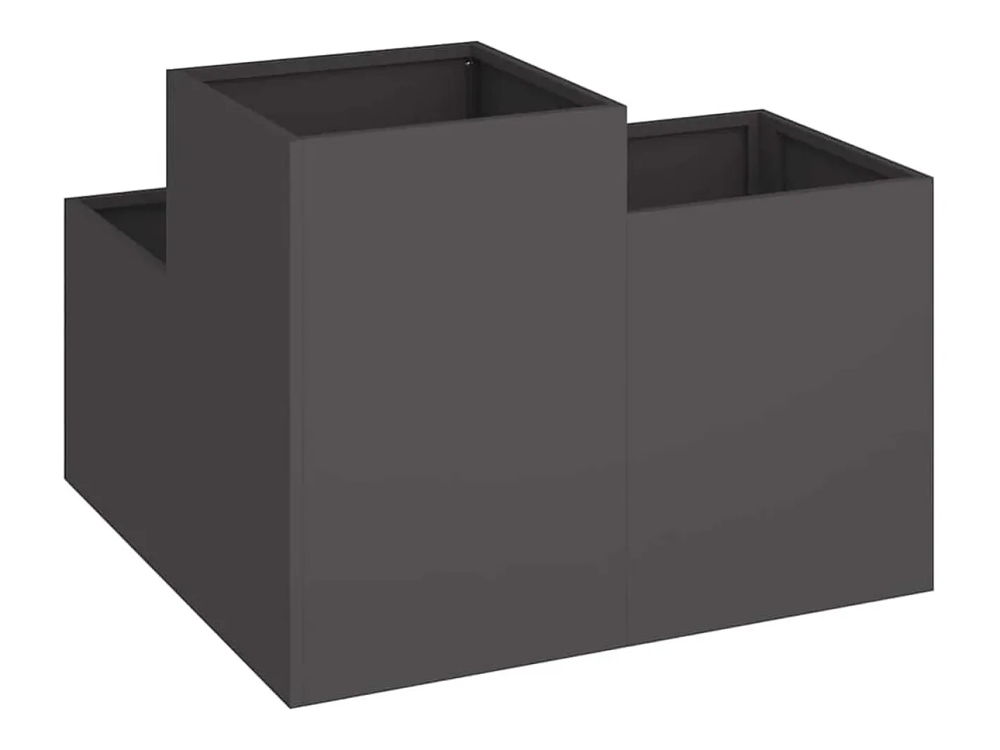 Macetero-Maceta para Jardín | Jardinera | Macetero 80 x 80 x 60 cm Acero Negro