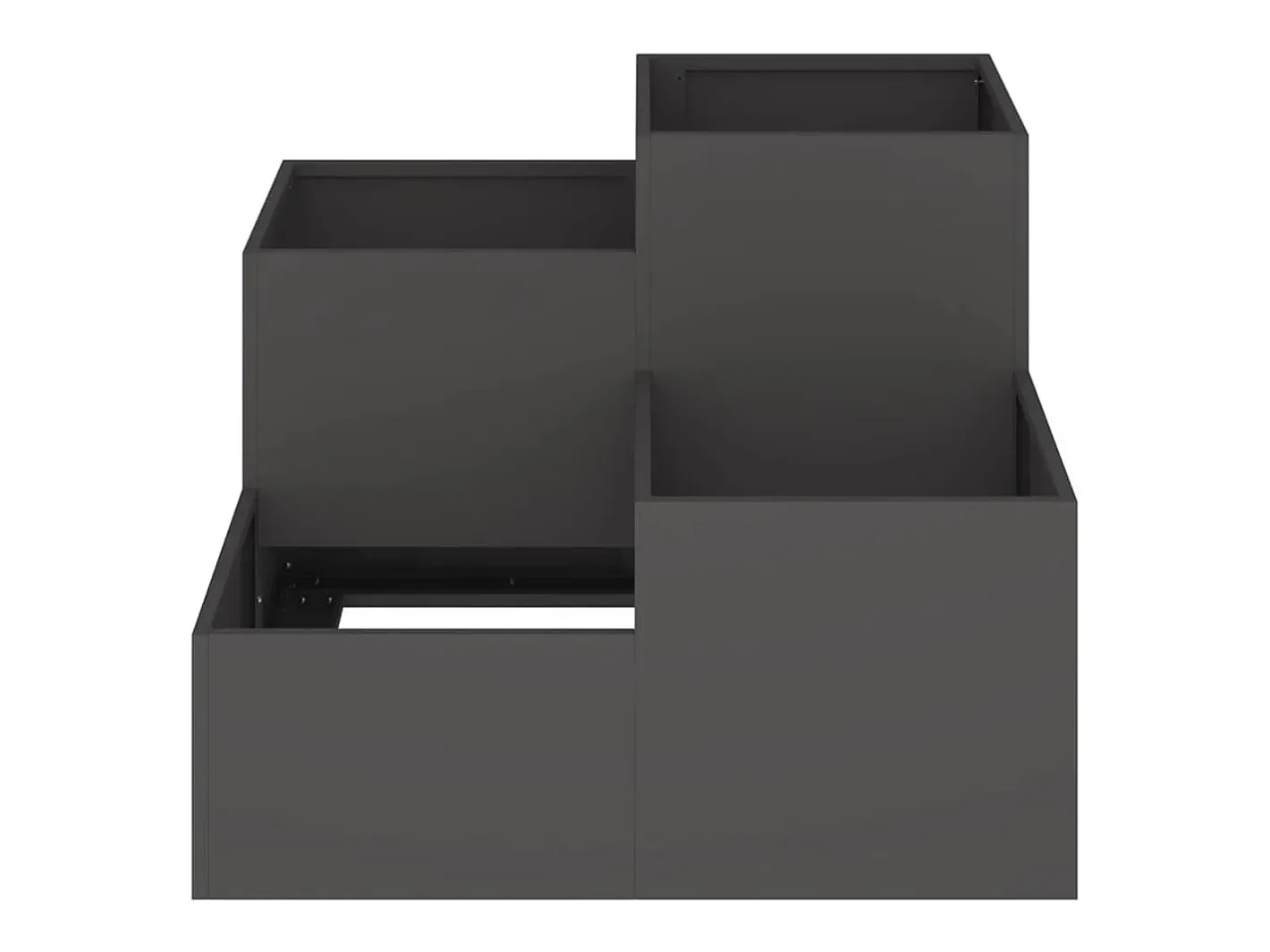 Macetero-Maceta para Jardín | Jardinera | Macetero 80 x 80 x 60 cm Acero Negro