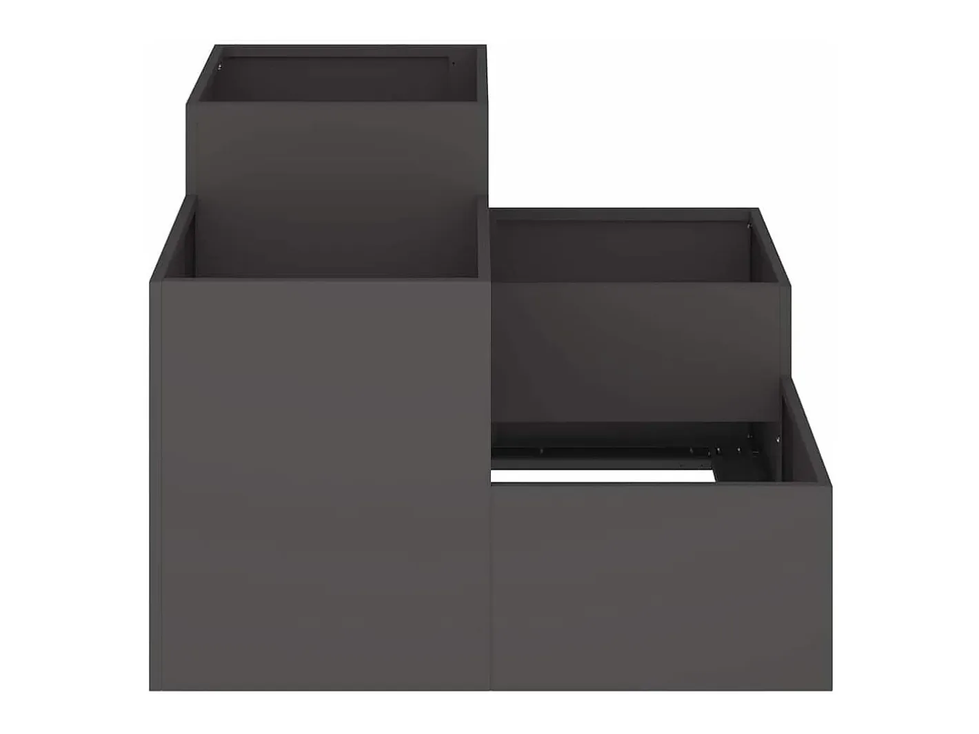 Macetero-Maceta para Jardín | Jardinera | Macetero 80 x 80 x 60 cm Acero Negro