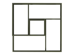 Macetero-Maceta para Jardín | Jardinera | Macetero oliva 60 x 60 x 50 cm Acero Verde