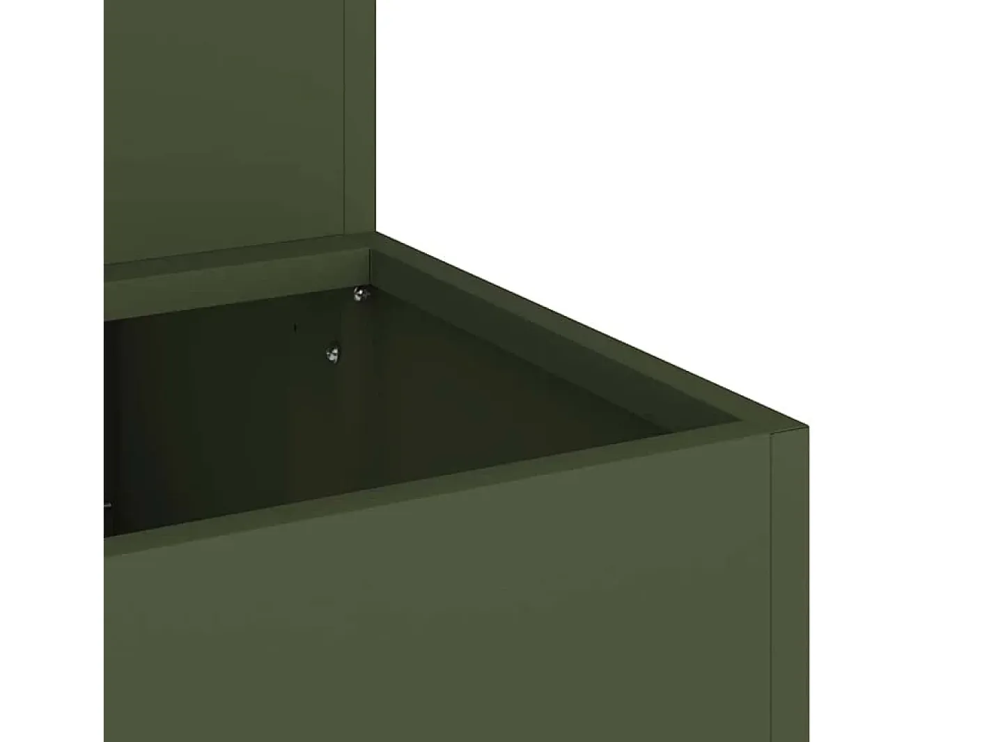 Discount Maceta para Jardín | Jardinera | Macetero oliva 100 x 60 x 45 cm Acero Verde