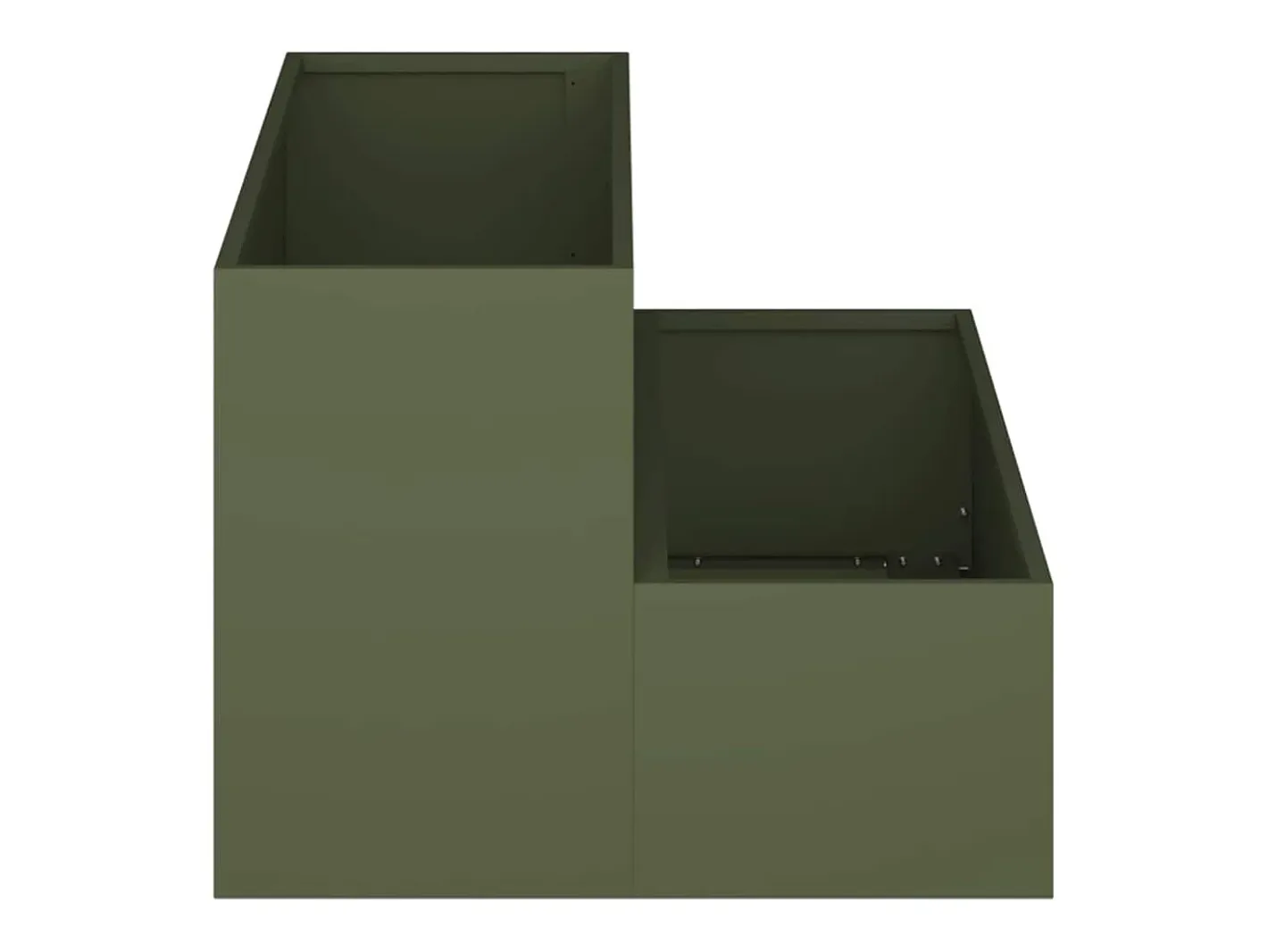 Discount Maceta para Jardín | Jardinera | Macetero oliva 100 x 60 x 45 cm Acero Verde