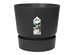 ELHO Macetero-Maceta redonda 40 - Exterior Ø 39 x 36,8 cm - Living Negro