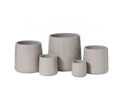 LANA DECO Maceta redonda cerámica Alt. 26 cm Gris Best
