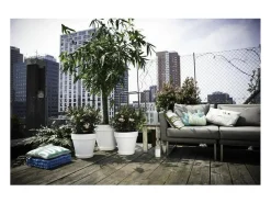 Clearance ELHO Maceta redonda con ruedas Loft Urban Ø 40 cm - Gris antracita